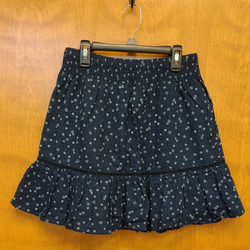 Madewell Navy Ditsy Floral Mini Skirt